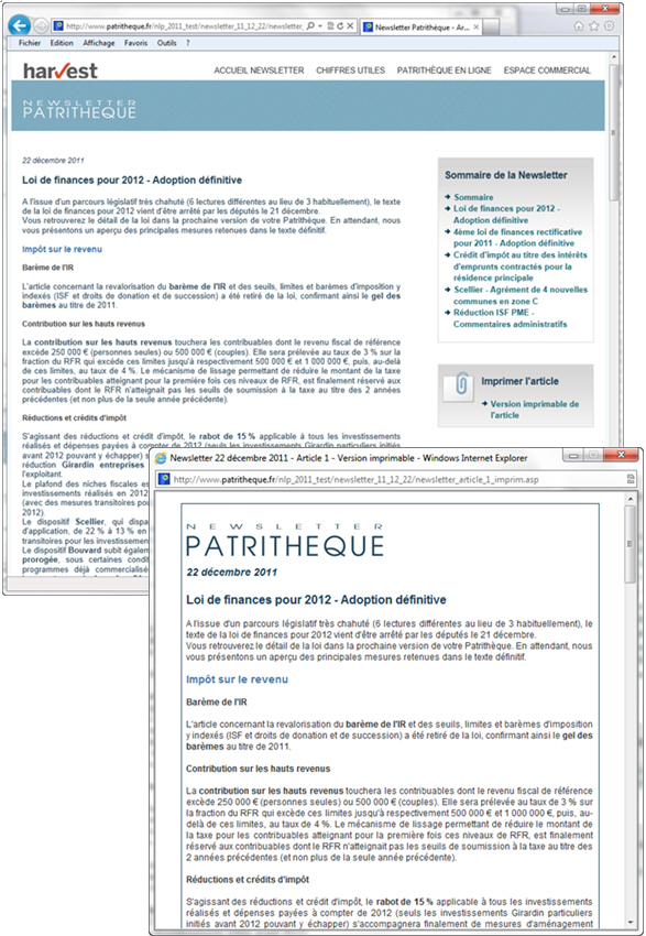 Un article de la Newsletter Patrith�que